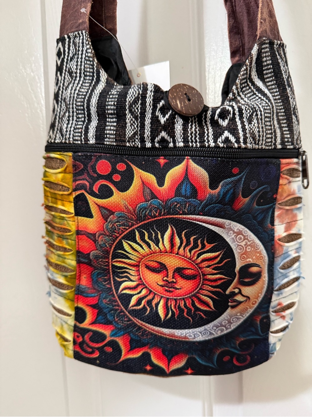 Rising International Sun & Moon Celestial Patterned Hobo Shoulder Bag - NWT